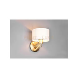 Trio Lighting - Applique cassio H.27,9cm con paralume bianco e metallo ottone 214470108