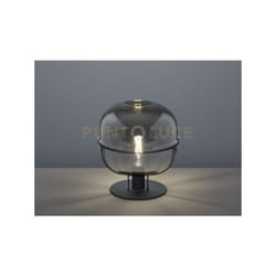Trio Lighting - Lampada lorena vetro fumè cromato D.30cm metallo nero 515190132