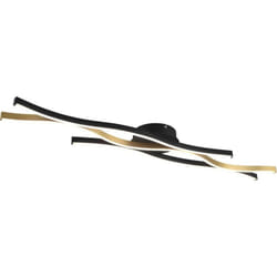 Plafoniera blaze 641210308 metallo ottone e nero