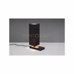 HALEY LAMPADA DA TAVOLO NERA CON PARALUME CON BASE X RICARICA INDUTTIVA CELLULARE CON INTERRUTTORE TOUCH H. 35CM