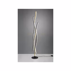 BLAZE Lampade da terra LED ONDULATA METALLO OTTONE E NERO CON REGOLAZIONE INTENSITA' E TEMPERATURA DI COLORE DELLA LUCE CON I ...