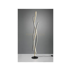 Trio Lighting - Piantana blaze led ondulata metallo 441210308 ottone e nero