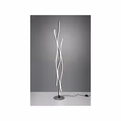 BLAZE Lampade da terra LED ONDULATA METALLO ALLUMINIO E NERO CON REGOLAZIONE INTENSITA' E TEMPERATURA DI COLORE DELLA LUCE CO ...
