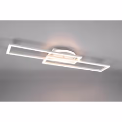 twister plafoniera led rettangolare bianca orientabile con base illuminata rotonda con telecomando multifunzione l. 90cm twis ...