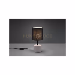 BEN LAMPADA DA TAVOLO BASE CEMENTO GRIGIO CON PARALUME NERO H. 35CM