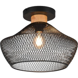 Trio Lighting - Plafoniera, metallo, nero opaco, D35 cm, Valeria