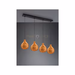 SPROUT SOSPENSIONE 4 DIFFUSORI IN SISAL COLORE NATURALE L. 85CM