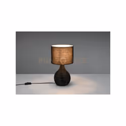 SPROUT LAMPADA DA TAVOLO BASE IN SISAL E PARALUME COLORE NERO OPACO H. 39,5CM
