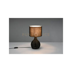 Lampada SPROUT in sisal H.39,5cm e paralume nero opaco R51291002