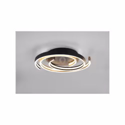 CAYA PLAFONIERA LED SPIRALE METALLO OTTONE E NERO CON REGOLAZIONE INTENSITA' E TEMPERATURA DI COLORE DELLA LUCE CON INTERRUTT ...