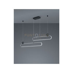 Trio Lighting - Sospensione grant led metallo alluminio e nero 342710205