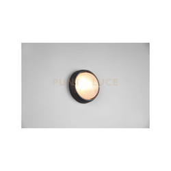 Trio Lighting - Plafoniera torolo tonda fusione di alluminio nera 202961932