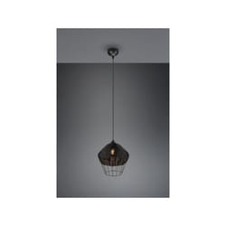 Reality Leuchten - Sospensione borka in rattan colore nero opaco R31261902