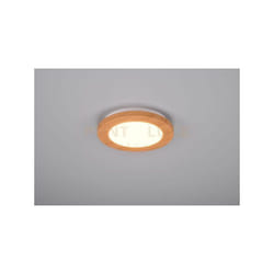 Reality Leuchten - Plafoniera Camillus led rotonda effetto legno R62921035