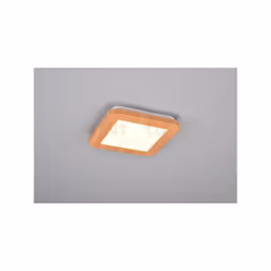 CAMILLUS PLAFONIERA LED QUADRATA BORDO EFFETTO LEGNO DIMMERABILE CON INTERRUTTORE 17CM X 17CM