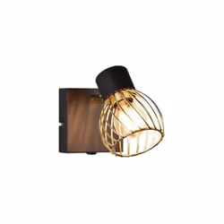 Faretto Trio Lighting Ardon 1x E14 max 10W oro nero - R81381080 Finitura:Colore: oro neroMateriale: metallo Sfumatura:Colore: ...