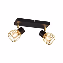 Faretto Trio Lighting Ardon 2x E14 max 10W oro nero - R81382080 Finitura:Colore: oro neroMateriale: metallo Sfumatura:Colore: ...