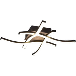Reality Leuchten - Plafoniera 4 luci led, mdf, effetto legno, L46 cm, Route