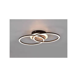 Reality Leuchten - Plafoniera Giro led doppio cerchio metallo nero R62783635