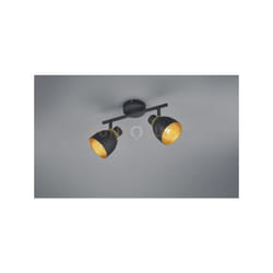 Trio Lighting - Faretti e portafaretti Punch barra 2 Faretti e portafarettis metallo nero e oro R80812032