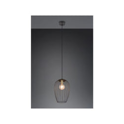 Sospensione Grid metallo gabbia nera e ottone R31371932