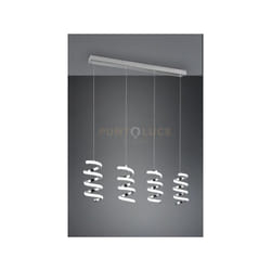 Sospensione laola led 4 spirali cromate R34184106