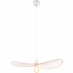 Finezza curvilinea e una dichiarazione cool con la lampada a sospensione CHAPEAU! Con il suo alloggiamento decorativo in meta ...