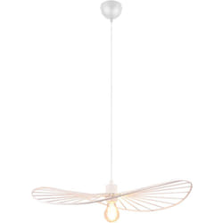 Trio - Lampada a sospensione, metallo, bianco opaco, d 60 cm, Chapeau