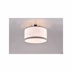 DAVOS PLAFONIERA METALLO CROMATO PARALUME BIANCO E GRIGIO D. 30CM