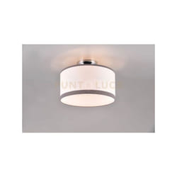 Reality Leuchten - Plafoniera davos paralume bianco e grigio e metallo cromato R61552006