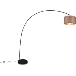 Trio - Lampada da terra, nero opaco e taupe, H210 cm, Mansur