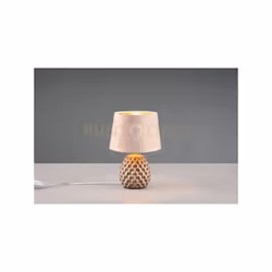 ARIANA LAMPADA DA TAVOLO CERAMICA CON PARALUME EFFETTO VELLUTO SABBIA H. 27CM