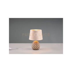 Reality Leuchten - lampada da tavolo arianar in ceramica con paralume effetto velluto sabbia 51531044