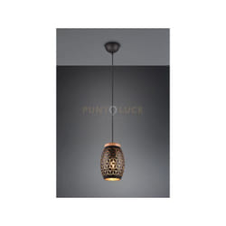 Reality Leuchten - Sospensione bidar metallo nero e oro taglio laser R31571080