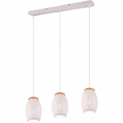 Il lampadario a sospensione a tre luci BIDAR porta una luce speciale e piacevole in casa vostra e diventa il fulcro luminoso ...