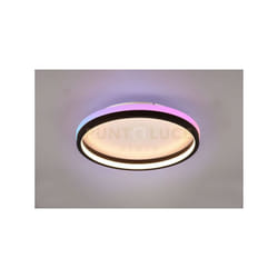 Reality Leuchten - Plafoniera hiko led rotonda con bordo nero R64282132