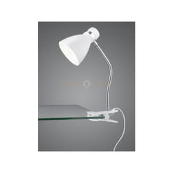 Reality Leuchten - Lampada da studio harvey flessibile con pinza metallo bianco e cromo R20731231