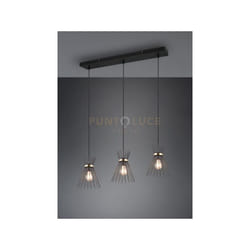 Trio - Sospensione rod 3 diffusori bacchette di metallo nero e oro R31533080