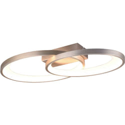 Reality Leuchten - Plafoniera Malaga doppia ellisse metallo acciaio R64482107