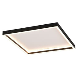 Reality Leuchten - Plafoniera led quaadrata con bordo in metallo nero Rotonda R64502132