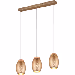 Il lampadario a sospensione a tre luci BIDAR porta una luce speciale e piacevole in casa vostra e diventa il fulcro luminoso  ...