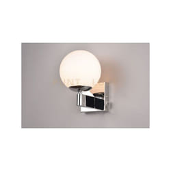 Trio Lighting - Applique a parete bagno in metallo cromato e vetro bianco kula 284270106