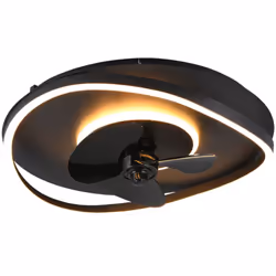 La plafoniera SORTLAND di Trio combina un design minimalista e curvilineo con molte funzionalità. Con il telecomando si posso ...