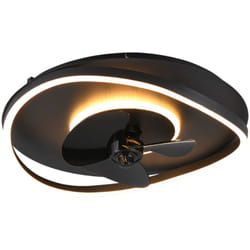 Ventilatore plafoniera sortland D.50CM 30W nero.