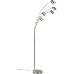 Trio Lighting - Lampada da terra 5 luci, metallo, nichel opaco, h 200 cm, Marley