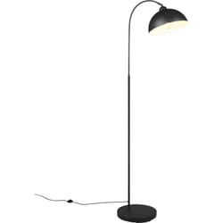 Trio Lighting - Lampada da terra, metallo, nero opaco, h 170 cm, Sierra