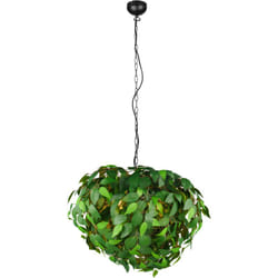 Lampada a sospensione 4 luci, verde, D70 cm, Leavy