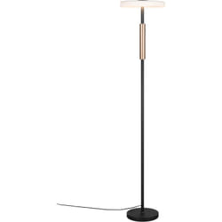 Trio Lighting - Lampada da terra led, metallo e vetro, caffè e bianco, h 130 cm, Celeste