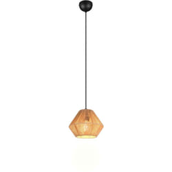 Lampada a sospensione, fibre naturali, D 20 cm, Lucille