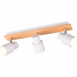 MATERIALE: Metallo COLORE: Bianco opaco DIMENSIONI: L46 x H15 x P6 cm ELETTRIFICAZIONE: excl. 3x GU10 · max. 10W LAMPADINA IN ...